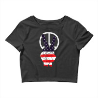 Hot Trend Fourth 4th Of July American Flag Peace Crop Top | Artistshot