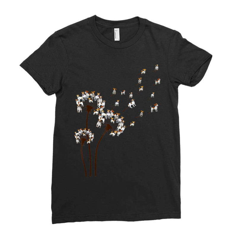 Limited Edition Jack Russell Terrier Dandelion Dog Lovers Ladies Fitted T-Shirt by behindcedar22 | Artistshot