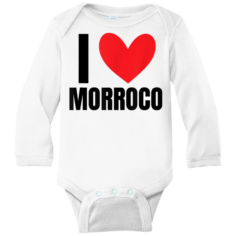 I Love Morroco Moroccan Moroccans Marrakech Rabat Meknes T Shirt Long Sleeve Baby Bodysuit by deemerx8lmshare | Artistshot