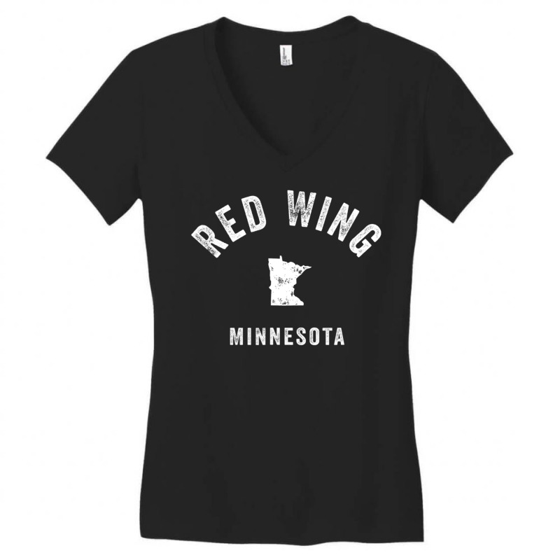 Hot Trend Red Wing Minnesota Mn Vintage 70s Athletic Sports Women's V-Neck T-Shirt by michaelyounger19 | Artistshot