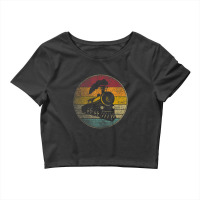 Limited Edition Train Vintage Distressed Retro Engineer Engine Conduct Crop Top | Artistshot