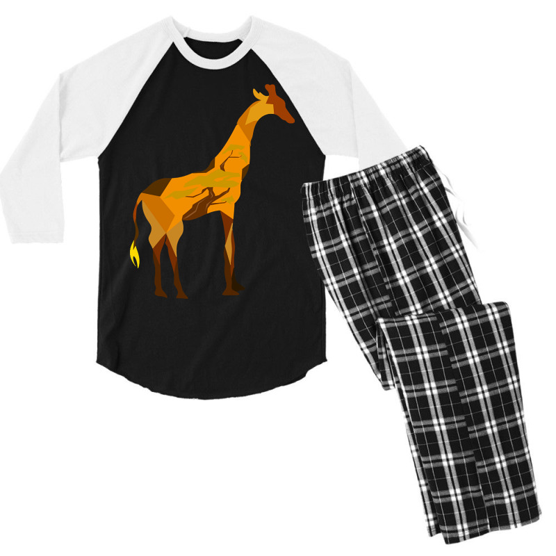 Limited Edition African Giraffe Men's 3/4 Sleeve Pajama Set | Artistshot