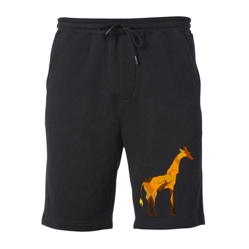 Limited Edition African Giraffe Fleece Short | Artistshot