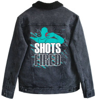 Shots Fired   Track And Field T Shirt Unisex Sherpa-lined Denim Jacket | Artistshot