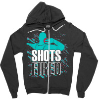 Shots Fired   Track And Field T Shirt Zipper Hoodie | Artistshot