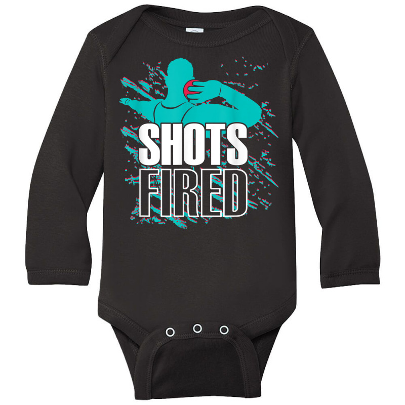 Shots Fired   Track And Field T Shirt Long Sleeve Baby Bodysuit by rennambka | Artistshot