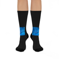 Hot Trend Sapphire Blue Crew Socks | Artistshot