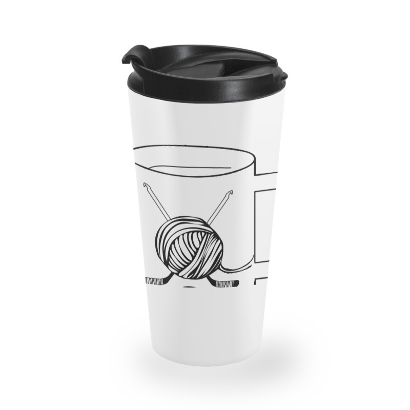 Trending Hockey-coffee-crochet Oh My Travel Mug | Artistshot