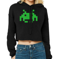 Hot Trend 80s & 90s Space Invader Bug Vintage Old School Cropped Hoodie | Artistshot