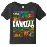 Kwanzaa 7 Principles Word Art T Shirt Baby Tee | Artistshot