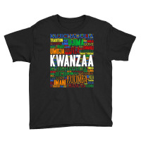 Kwanzaa 7 Principles Word Art T Shirt Youth Tee | Artistshot