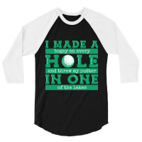 Hot Trend Hole In One Golfer Funny Golf 3/4 Sleeve Shirt | Artistshot