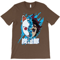 Demon Killer Tanjir0 Half Face Half Mask T-shirt | Artistshot