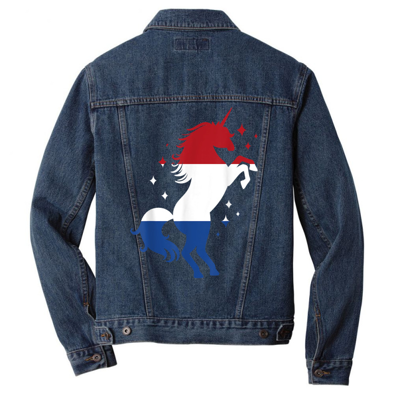 Proud Unicorn Netherlands Roots Holland Dutch Flag T Shirt Men Denim Jacket | Artistshot