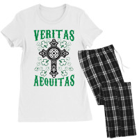 St Patricks Day Irish Veritas Aequitas Ireland Women's Pajamas Set | Artistshot