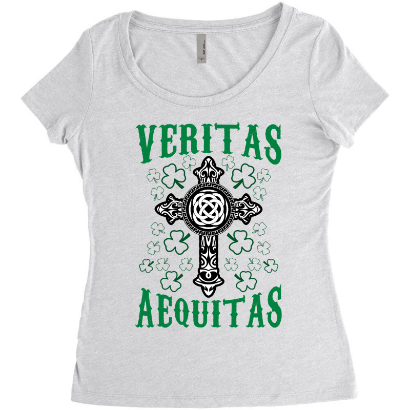 St Patricks Day Irish Veritas Aequitas Ireland Women's Triblend Scoop T-shirt by AlejandroArtist | Artistshot