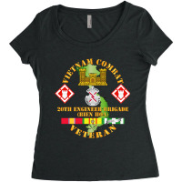 Hot Trend Vietnam Combat Veteran W 20th Engineer Brigade  Ssi Women's Triblend Scoop T-shirt | Artistshot