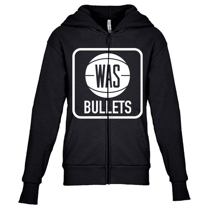 Trending Vintage 70's-styled Basketball Decal - Washington Bullets (wh Youth Zipper Hoodie by greggjvandervor | Artistshot