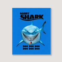 Daddy Shark   Finding Nemo Portrait Canvas Print | Artistshot