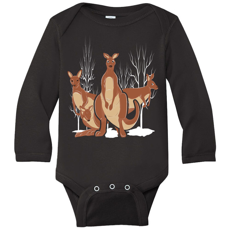 Limited Edition Australian Animal Marsupial Australia Outback Kangaroo Long Sleeve Baby Bodysuit by Ledford Leslie | Artistshot