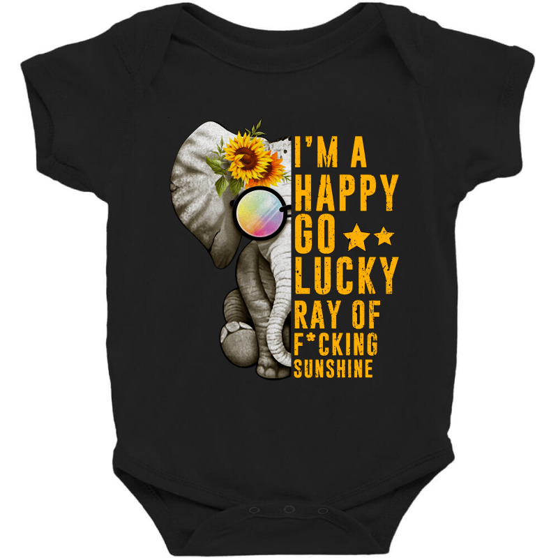 Sunshine Sunflower Positive Quote Elephant Gift Women Girl Pullover Baby Bodysuit by AlejandroArtist | Artistshot