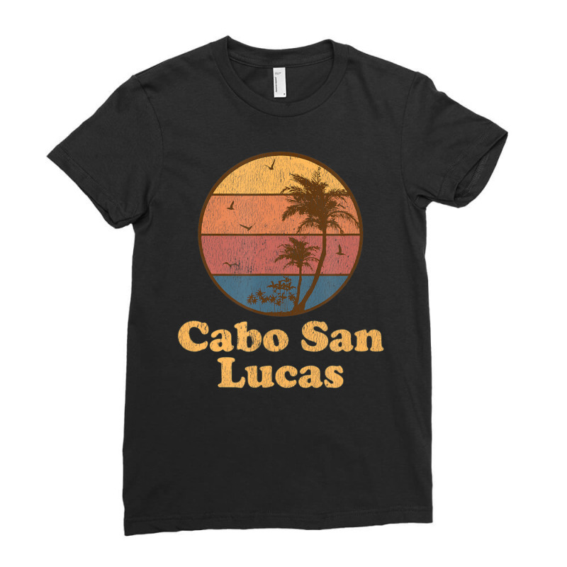 Trending Retro Cabo San Lucas Mexico Vintage 70s Sunset Ladies Fitted T-Shirt by michaelyounger19 | Artistshot