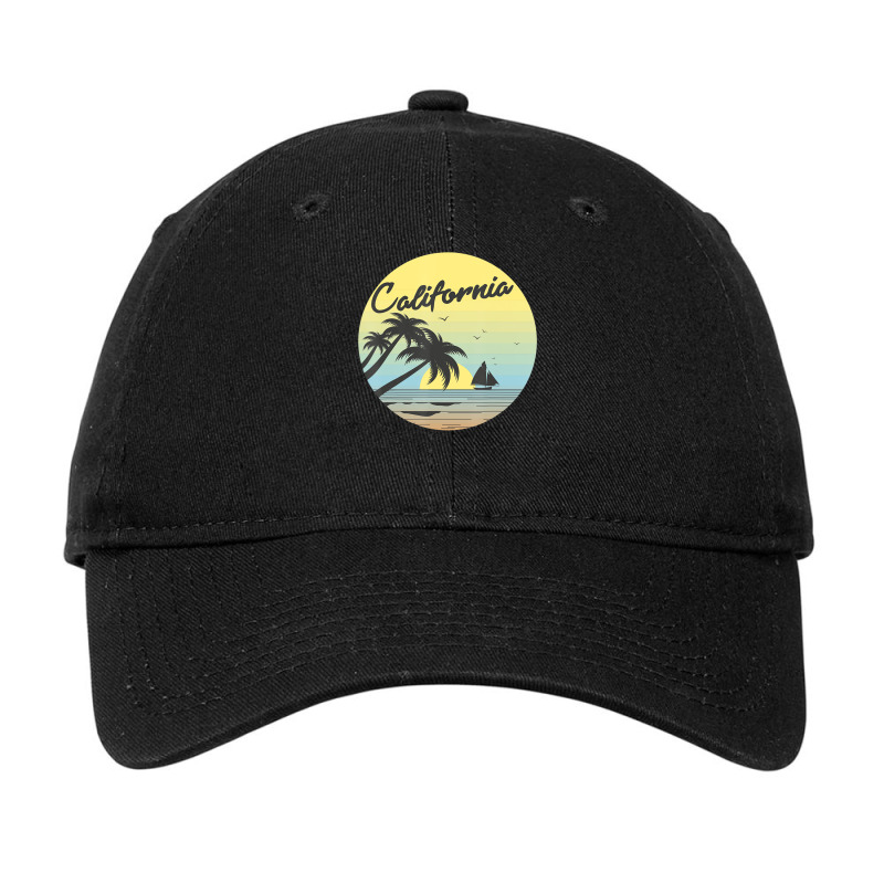 Hot Trend Retro California Surf Vintage Beach Cali 70s Venice Palm Sun Adjustable Cap by michaelyounger19 | Artistshot