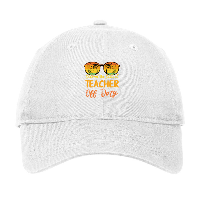 Secondary School Teacher Off Duty Funny Work Vacation Camp Adjustable Cap by siniszeger | Artistshot