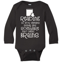 Limited Edition Reading Humans Install Software Into Brains Long Sleeve Baby Bodysuit | Artistshot