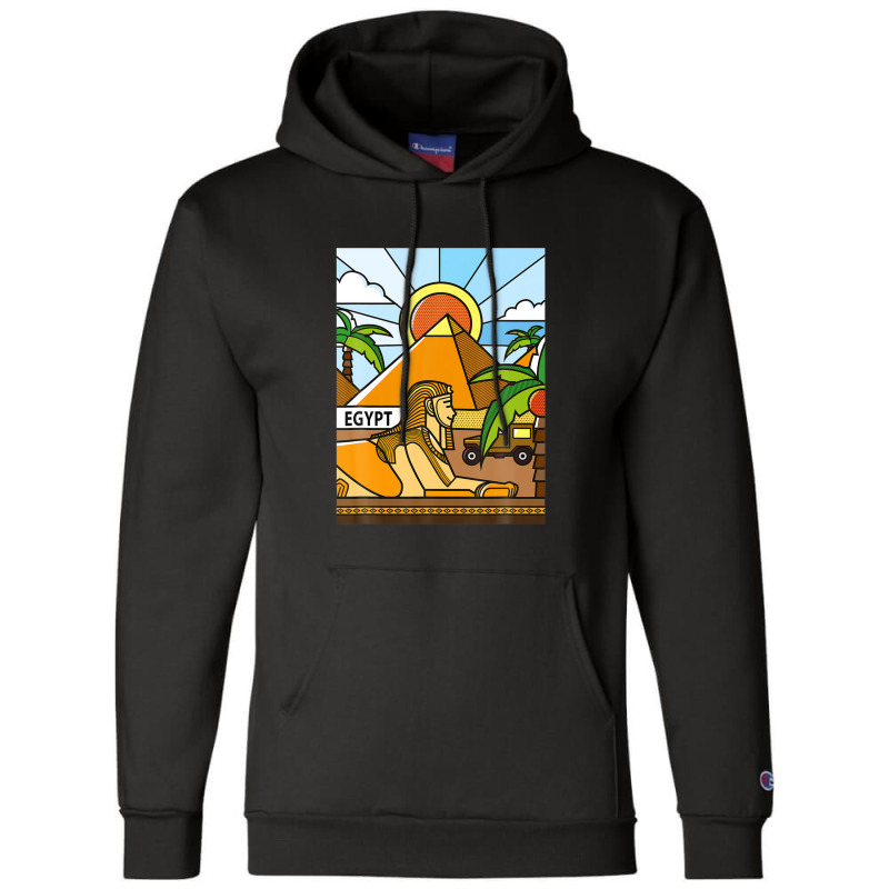 Old Egypt Ancient Egyptian Sphinx & Pyramids Xmas Halloween Champion Hoodie | Artistshot