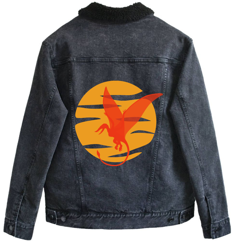 Hot Trend Flying Pterosaur Unisex Sherpa-lined Denim Jacket | Artistshot