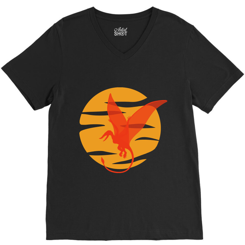 Hot Trend Flying Pterosaur V-neck Tee | Artistshot