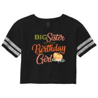 Big Sister Of The Birthday Girl Halloween Birthday Pumpkin Scorecard Crop Tee | Artistshot