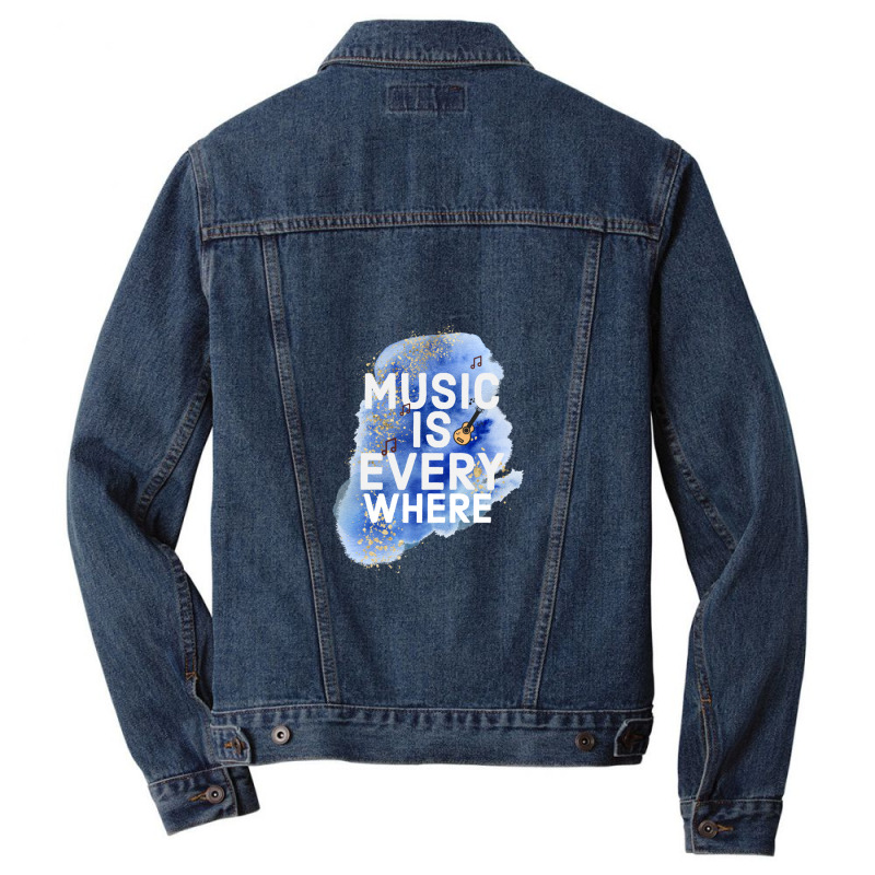 Music Is Everywhere Men Denim Jacket by MichaelVictory | Artistshot