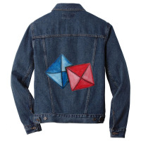 Trending Blue Red Paper Squares Game - Train Station Salesman Korean S Men Denim Jacket | Artistshot