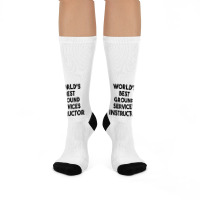 World's Best Ground Services Instructor T Shirt Crew Socks | Artistshot