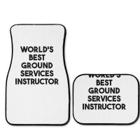 World's Best Ground Services Instructor T Shirt Full Set Car Mats | Artistshot