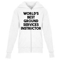 World's Best Ground Services Instructor T Shirt Youth Zipper Hoodie | Artistshot