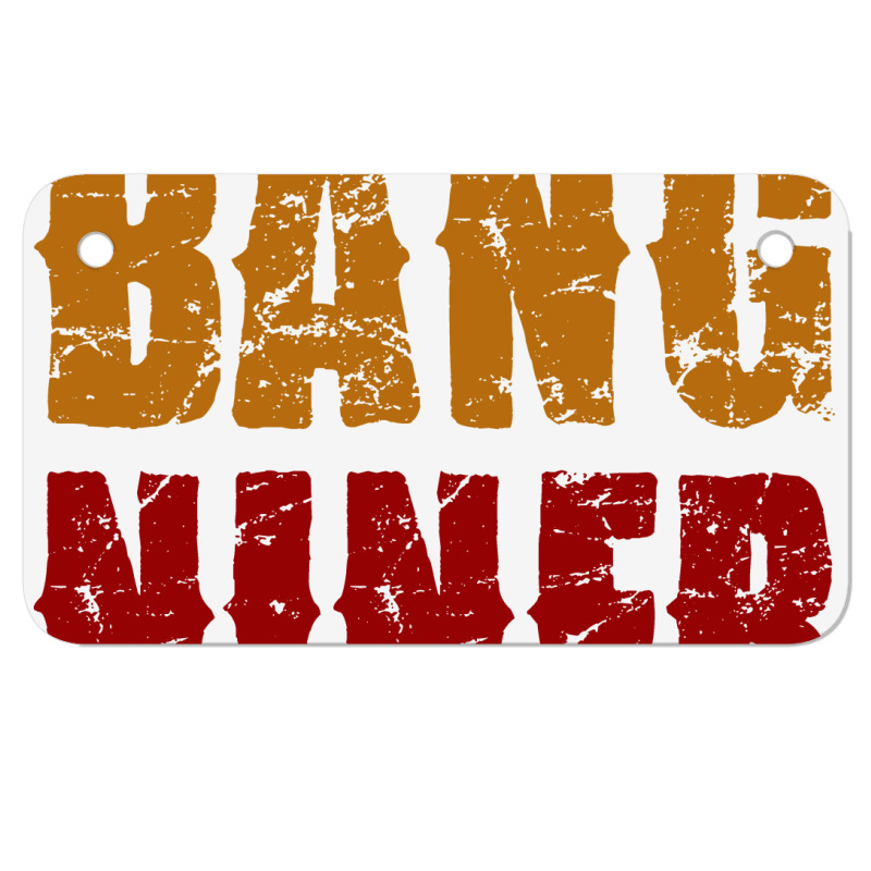 Bang Bang Niner Gang Football Motorcycle License Plate | Artistshot