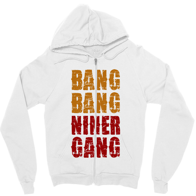 Bang Bang Niner Gang Football Zipper Hoodie | Artistshot