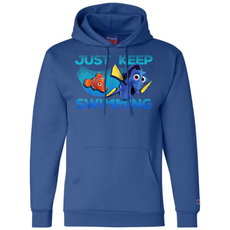 Finding Nemo Just Keep Swimming Funny Nemo And Dory Unisex Tee Adult T Champion Hoodie | Artistshot