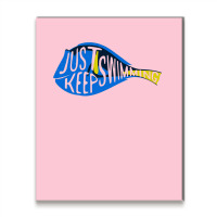 Finding Nemo Just Keep Swimming Sticker Metal Print Vertical | Artistshot