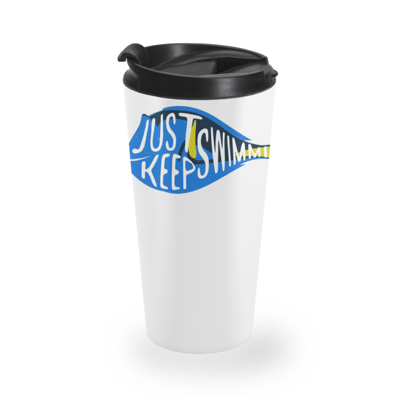 Finding Nemo Just Keep Swimming Sticker Travel Mug | Artistshot