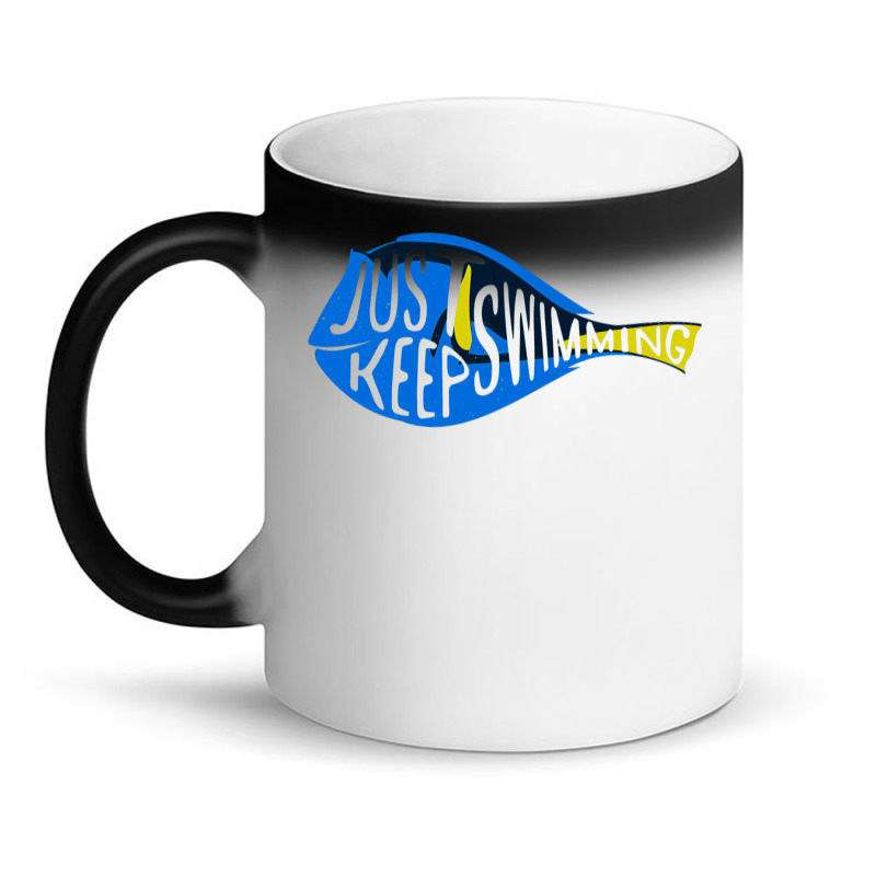 Finding Nemo Just Keep Swimming Sticker Magic Mug | Artistshot