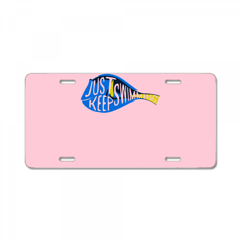 Finding Nemo Just Keep Swimming Sticker License Plate | Artistshot