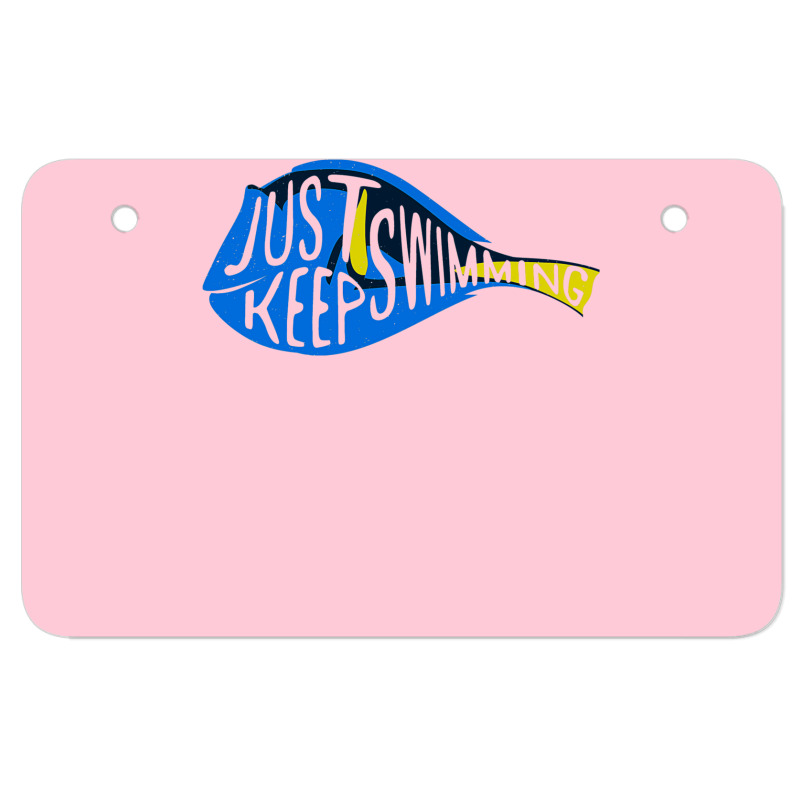 Finding Nemo Just Keep Swimming Sticker Atv License Plate | Artistshot