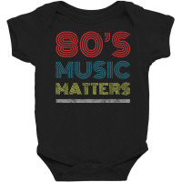 Hot Trend 80s Music Rocks Vintage 80s Style Retro Colors Baby Bodysuit | Artistshot