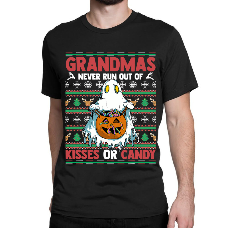 Grandmas Never Run Out Of Kisses Or Candy Halloween Granny Classic T-shirt | Artistshot