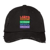 Limited Edition Lgbtq Christian Is Not An Oxymoron Lgbt Pride Gift Vintage Cap | Artistshot