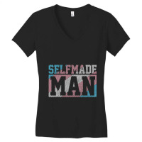 Trending Mens Selfmade Man Trans Pride Flag Transgender Funny Lgbtq Women's V-neck T-shirt | Artistshot